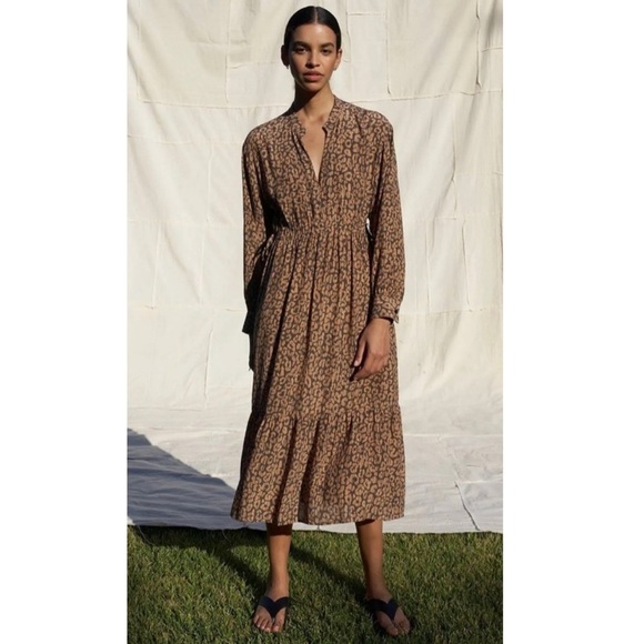 Rails Maple Brown Midi Dress - Picture 1 of 10